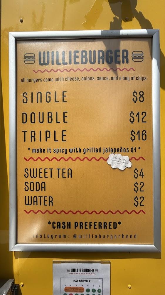 Willie Burger Menu image 1